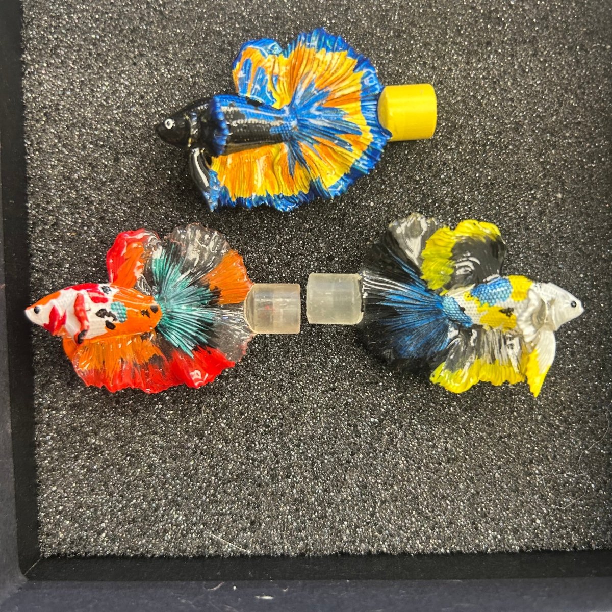 Betta Halfmoon Flare Stick - Hand Painting Shrink Plastic