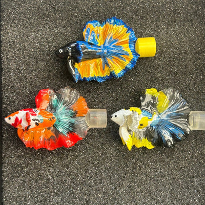 Betta Halfmoon Flare Stick - Hand Painting Shrink Plastic