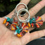 Betta Fish Keychain — Multicolor Halfmoon Resin Charm Accessories accessories