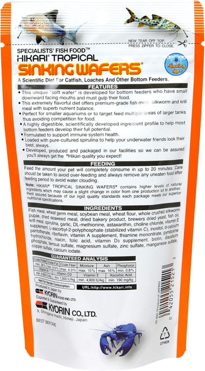 Hikari USA Sinking Wafers Rapidly Sinking Wafer Fish Food